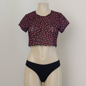 KULANI KINIS - Cropped Mesh Tee